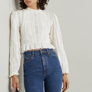 Doen White Heloise Top, Size XXS